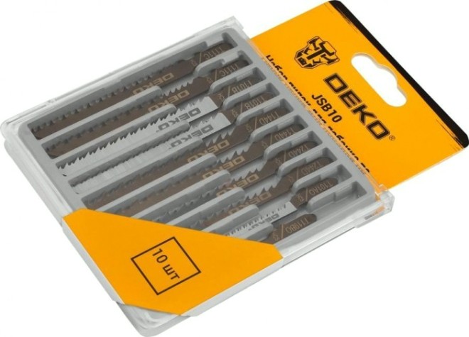 Набор пилок DEKO JSB10 по дереву 10 шт [063-4348]