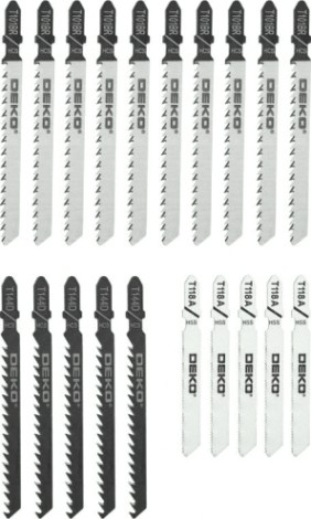 Набор пилок DEKO JSB20 по дереву и металлу 20 шт [063-4345]