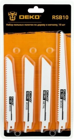 Набор пилок DEKO RSB10 по дереву и металлу 10 шт [063-4342]