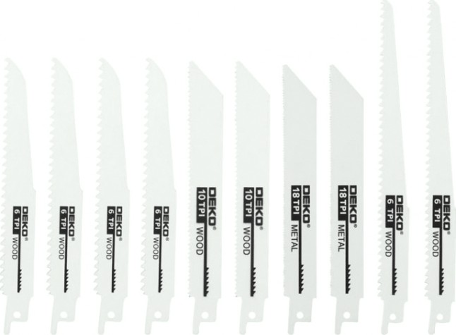 Набор пилок DEKO RSB10 по дереву и металлу 10 шт [063-4342]