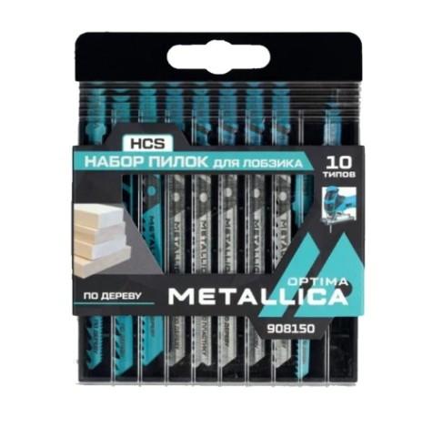 Набор пилок METALLICA Optima №3 по дереву, ДСП, фанере, 10шт [908150]