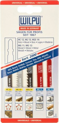 Набор пилок WILPU SORT 2000 (hc12\hg13\hgs14\mg11\mg12) для деревообработки и [286000005]