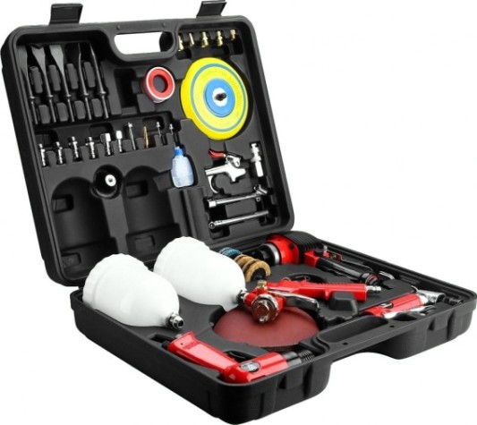 Набор пневмоинструмента DEKO DKPT53 Premium и аксессуаров 53 предмета в чемодане [018-1106]