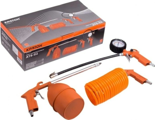 Набор пневмоинструмента КРАТОН ATS-02 4 пр [3 01 02 037]