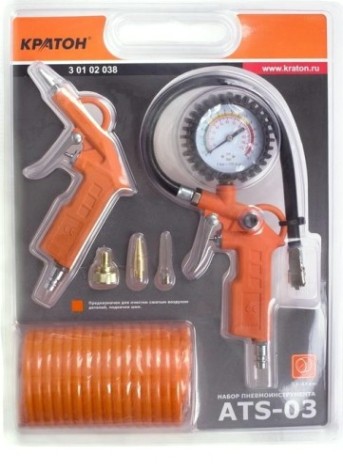 Набор пневмоинструмента КРАТОН ATS-03 6 пр [3 01 02 038]