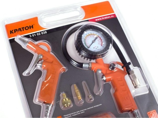 Набор пневмоинструмента КРАТОН ATS-03 6 пр [3 01 02 038]