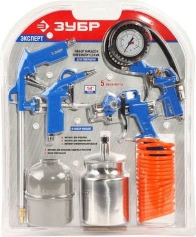 Набор пневмоинструмента ЗУБР MS-5G универсальный, 5 предм. [06459-H5_z01]