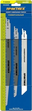 Набор полотен для сабельных пил ПРАКТИКА S1617K/S1531L/S922VF-300, 240, 225 мм (3шт) [911-284]