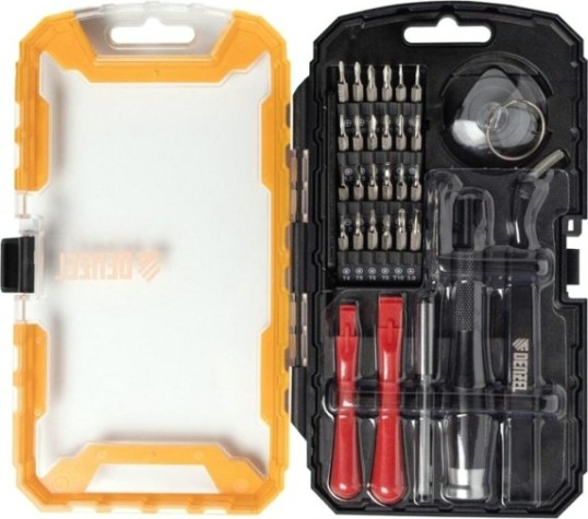 Набор прецизионных отверток Denzel 7711586 для ремонта телефонов, 32 пред. Набор прецизионных отверток Denzel 7711586 для ремонта телефонов, 32 пред.