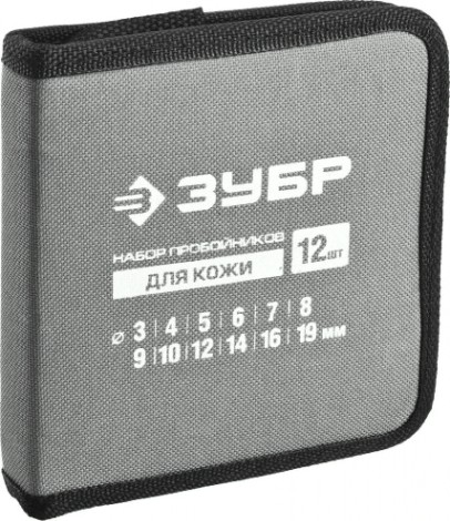 Набор пробойников для кожи ЗУБР МАСТЕР 3-12,5 мм, 6 шт [22949-H6]