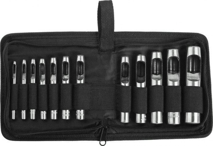 Набор пробойников для кожи ЗУБР МАСТЕР 3 -19 мм, 12 шт [22949-H12]