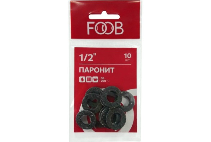 Набор прокладок из паронита FOOB F20.31.10 1/2", 10 шт. [00-00002541]