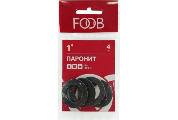 Набор прокладок из паронита FOOB F20.51.4 1", 4 шт. [00-00002552]