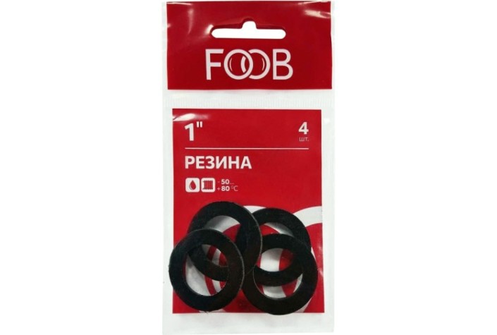 Набор прокладок из резины FOOB F20.53.4 1", 4 шт. [00-00002556]