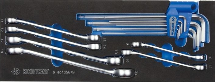 Набор разрезных ключей KING TONY 15 предметов ложемент 9-90135MRV [9-90135MRV]