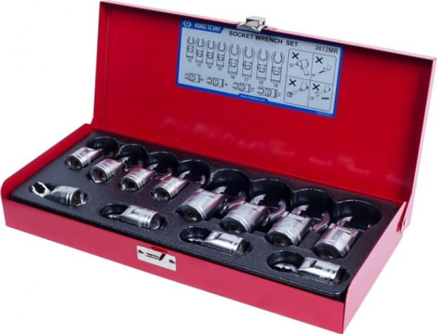 Набор разрезных ключей KING TONY 3612MR 8-19 мм, 12 предметов