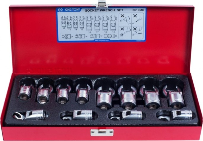 Набор разрезных ключей KING TONY 3612MR 8-19 мм, 12 предметов