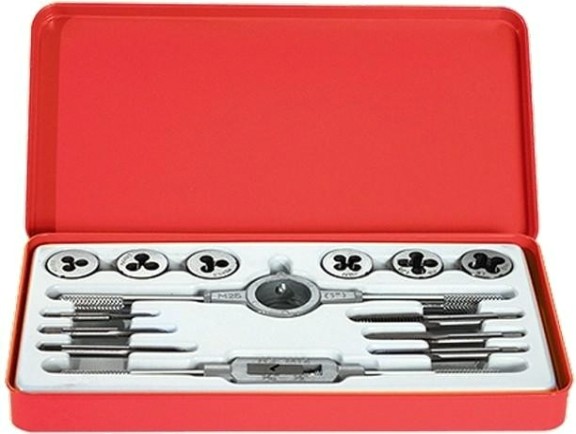 Набор резьбонарезных инструментов MATRIX метчиков и плашек м3-м10, 14 предм.// [77345]