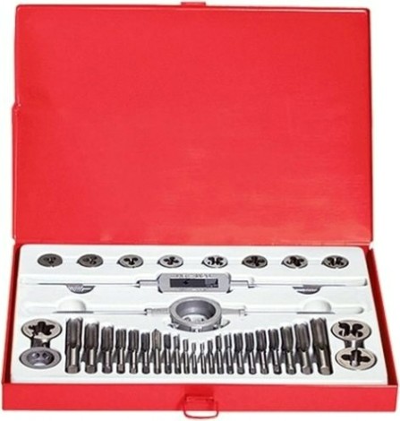 Набор резьбонарезных инструментов MATRIX метчиков и плашек м3-м16, 36 предм.// [77339]