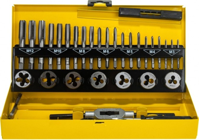Набор резьбонарезных инструментов STAYER MaxCut 32 предмета, метчиков плашек, легированная сталь [28014-H32]