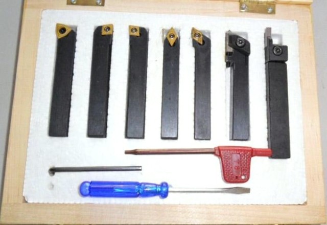 Набор резцов JET 50000953 7 шт, 8х10 мм, с мех.креплением пластин