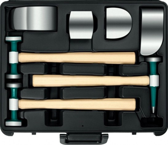 Набор рихтовочный KRAFTOOL "INDUSTRIE" 7 предметов: 3 молотка, 4 правки [20370-H7]