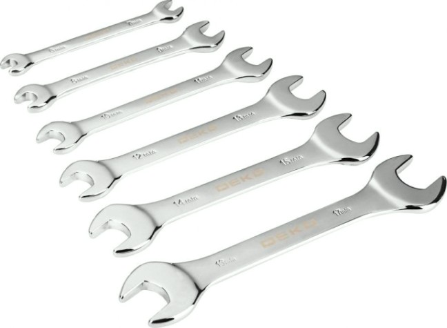 Набор рожковых ключей DEKO DKHT06 усиленных (6 предметов) [065-0336]