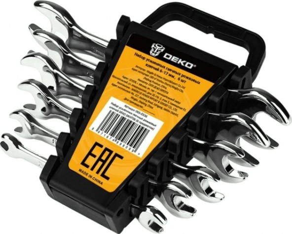 Набор рожковых ключей DEKO DKHT06 усиленных (6 предметов) [065-0336]
