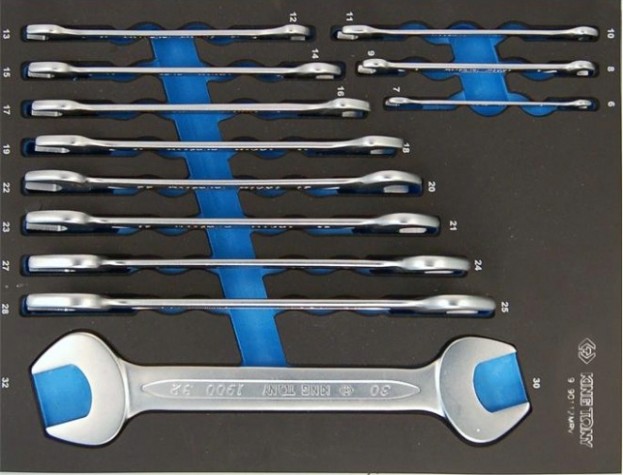 Набор рожковых ключей KING TONY 12 предметов ложемент 9-1112MRV [9-1112MRV]