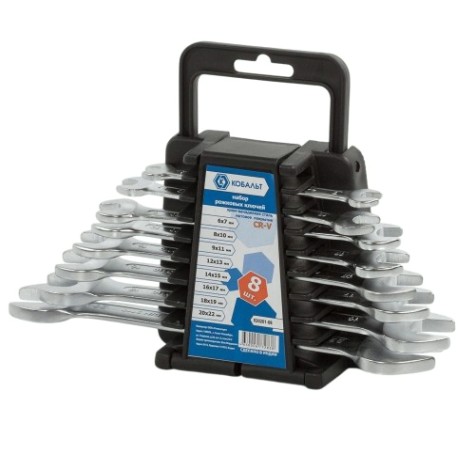 Набор рожковых ключей Кобальт 020201-08 Набор рожковых ключей Кобальт 020201-08