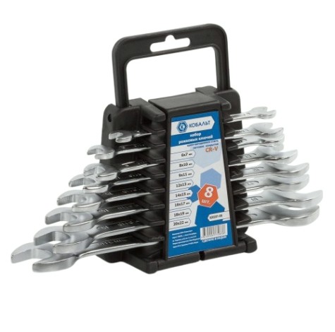 Набор рожковых ключей Кобальт 020201-08 Набор рожковых ключей Кобальт 020201-08