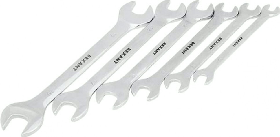 Набор рожковых ключей REXANT 12-5843 CRV 6 шт. Набор рожковых ключей REXANT 12-5843 CRV 6 шт.