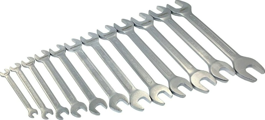 Набор рожковых ключей WORKPRO WP202507 двусторонние 12шт. (6-32мм) Набор рожковых ключей WORKPRO WP202507 двусторонние 12шт. (6-32мм)