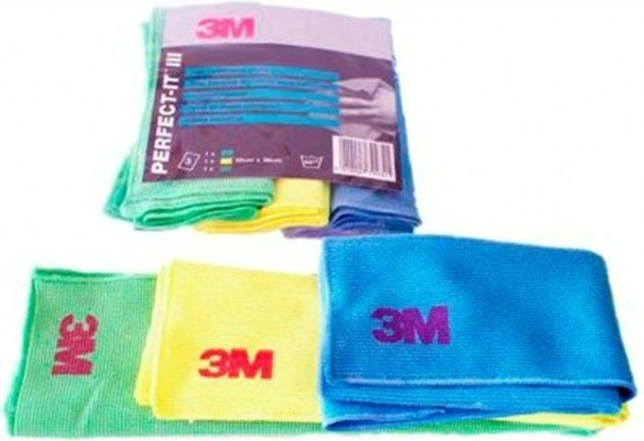 Набор салфеток 3 цвета: синий, зеленый, желтый 3M SCOTCH-BRITE 2011 7000043322 [7000043322]