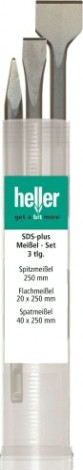 Набор SDS-plus Heller пикообразное, плоское, лопаточное долото 250мм TD28814 [TD28814]