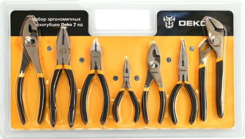 Набор шарнирно-губцевого инструмента DEKO 7 предметов 065-0229 [065-0229]
