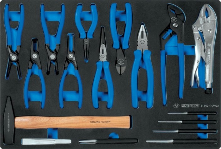 Набор шарнирно-губцевого инструмента KING TONY 17 предметов ложемент 9-90217GRV02 [9-90217GRV02]