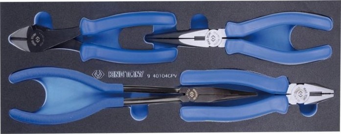 Набор шарнирно-губцевого инструмента KING TONY 4 предмета ложемент 9-40104GPV [9-40104GPV]