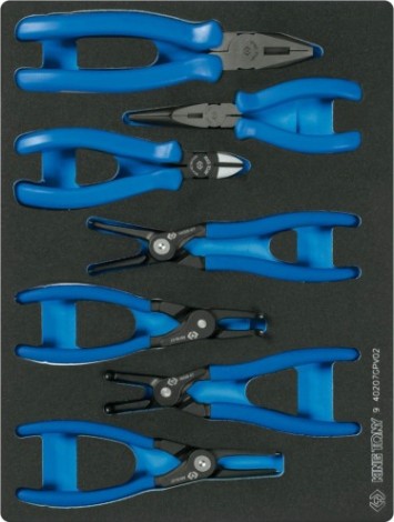 Набор шарнирно-губцевого инструмента KING TONY 7 предметов ложемент 9-40207GPV02 [9-40207GPV02]