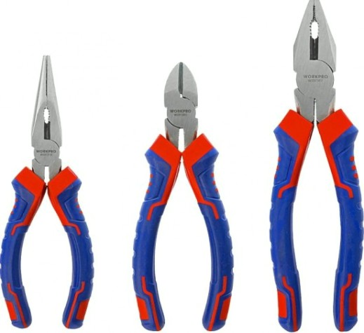 Набор шарнирно-губцевого инструмента WORKPRO WP201007 3 предмета