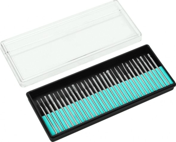 Набор шарошек DEKO RT30 с алмазным напылением для гравера 30 шт [065-0678]