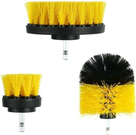 Набор щеток для дрелей DEKO DH08-3 для ухода за мебелью и автомобилем [065-0579]