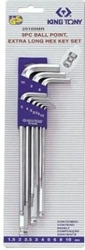 Набор шестигранников KING TONY 20109MR с шаровым окончанием экстрадлинные