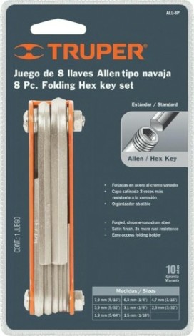 Набор шестигранников TRUPER ALL-8M [15555]
