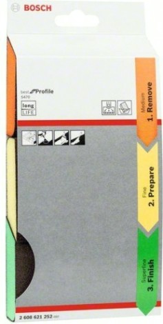 Набор шлифовальных губок (3шт.) BOSCH 69х97х26 мм S470 FINE [2608621252]