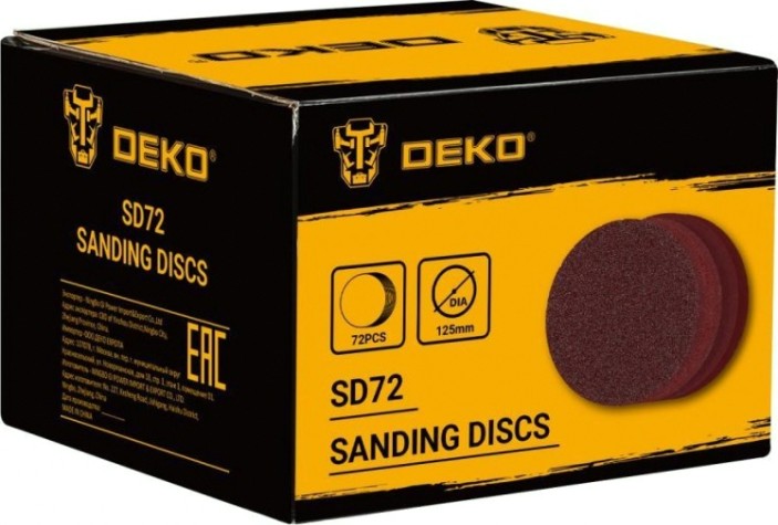 Набор шлифовальных кругов DEKO SD72 72 шт [065-0670]