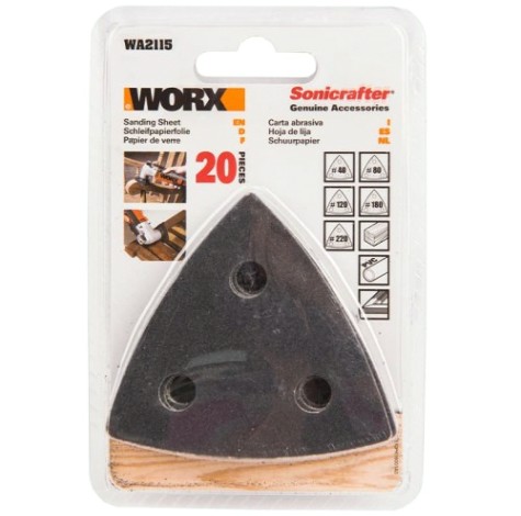 Набор шлифовальных листов для МФИ Worx WA2115 (20шт) Набор шлифовальных листов для МФИ Worx WA2115 (20шт)