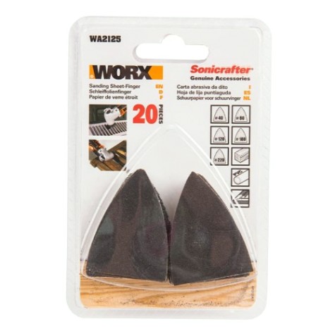Набор шлифовальных листов для МФИ Worx WA2125 (20шт) Набор шлифовальных листов для МФИ Worx WA2125 (20шт)