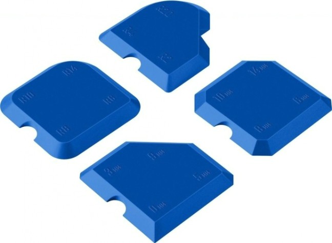 Набор шпателей для формовки швов ЗУБР 1015-H4 Профессионал 4 шт., 16 профилей