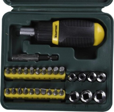 Набор со вставками KRAFTOOL "EXPERT" 29 предметов, 25556-Н29 [25556-H29]